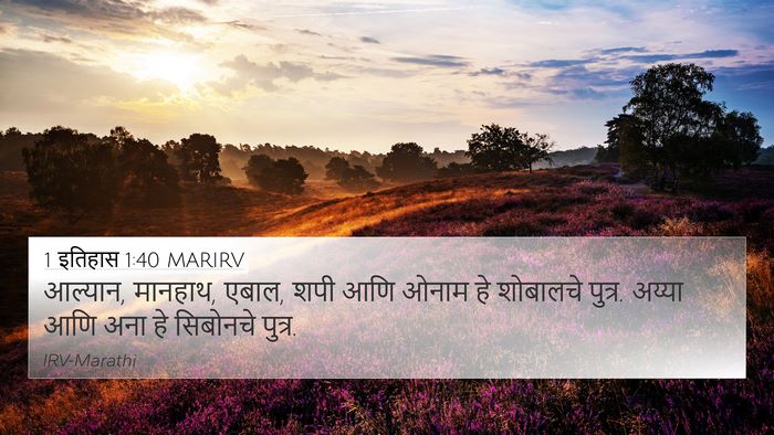 1 इतिहास 1:40 MARIRV Bible Verse Image