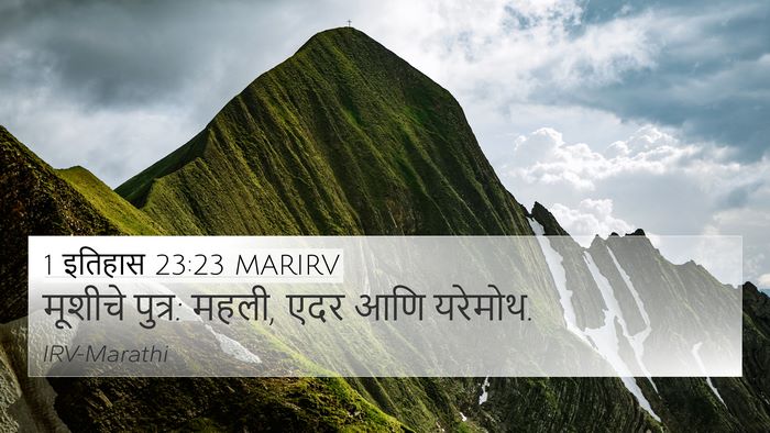 1 इतिहास 23:23 MARIRV Bible Verse Image