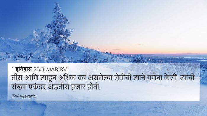 1 इतिहास 23:3 MARIRV Bible Verse Image