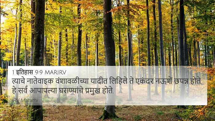 1 इतिहास 9:9 MARIRV Bible Verse Image
