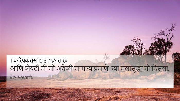 1 करिंथकरांस 15:8 MARIRV Bible Verse Image