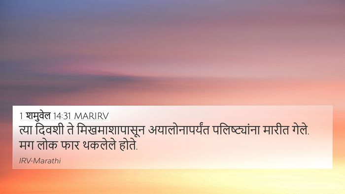 1 शमुवेल 14:31 MARIRV Bible Verse Image