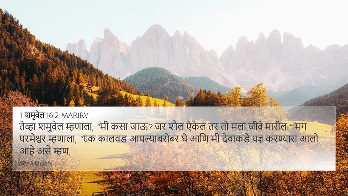 1 शमुवेल 16:2 MARIRV Bible Verse Image