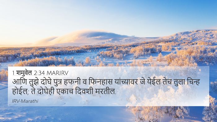 1 शमुवेल 2:34 MARIRV Bible Verse Image