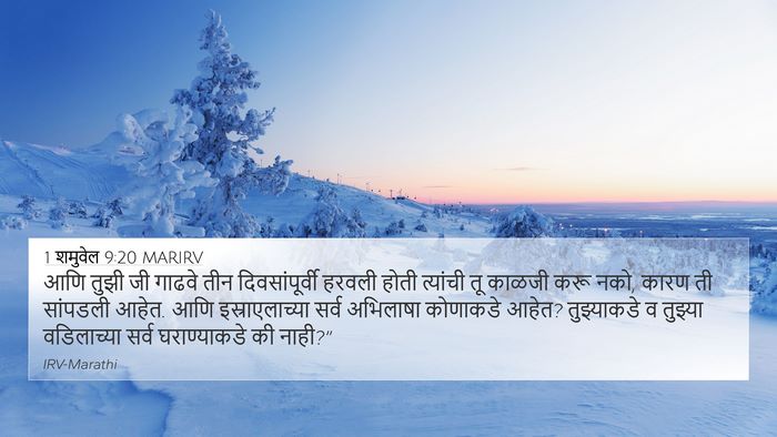 1 शमुवेल 9:20 MARIRV 4K Wallpaper - आणि तुझी जी गाढवे - 4K Wallpaper Bible Verse
