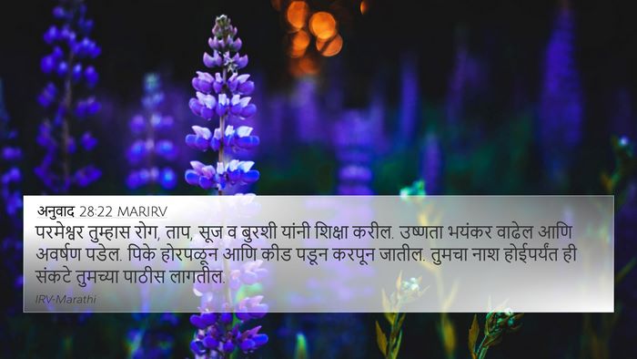 अनुवाद 28:22 MARIRV Bible Verse Image