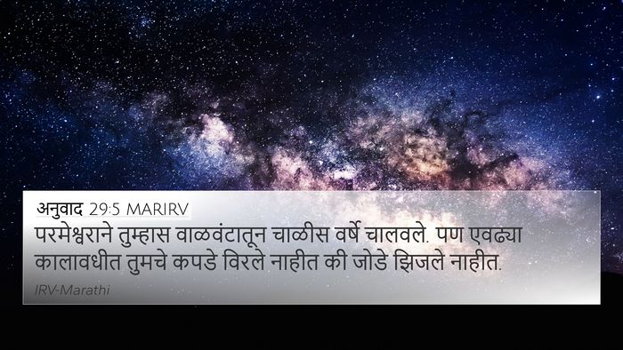 अनुवाद 29:5 MARIRV Bible Verse Image