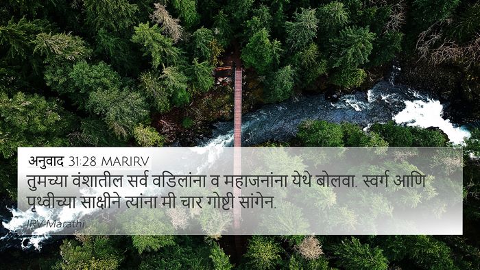 अनुवाद 31:28 MARIRV Bible Verse Image