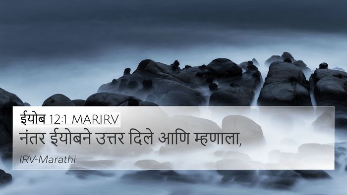 ईयोब 12:1 MARIRV 4K Wallpaper - नंतर ईयोबने उत्तर - 4K Wallpaper Bible Verse