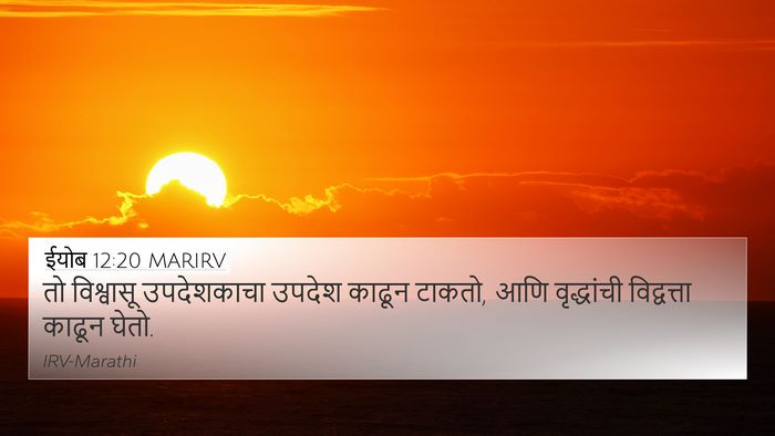 ईयोब 12:20 MARIRV Bible Verse Image