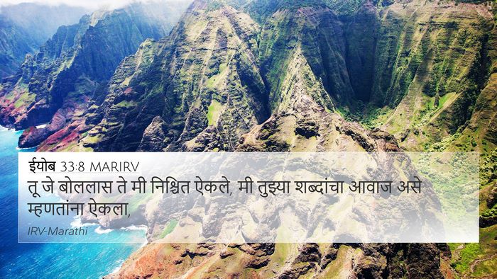 ईयोब 33:8 MARIRV 4K Wallpaper - तू जे बोललास ते मी - 4K Wallpaper Bible Verse