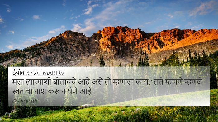 ईयोब 37:20 MARIRV Bible Verse Image