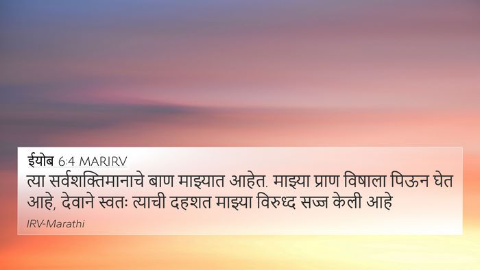 ईयोब 6:4 MARIRV Bible Verse Image