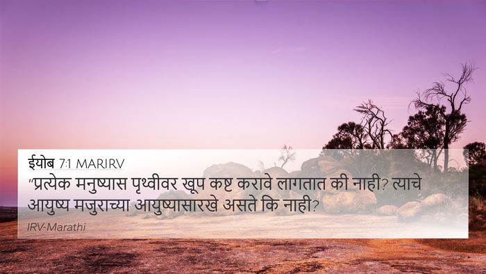 ईयोब 7:1 MARIRV Bible Verse Image