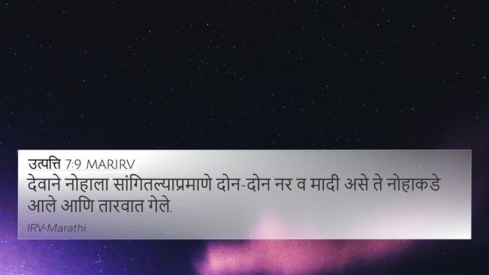 उत्पत्ति 7:9 MARIRV Bible Verse Image