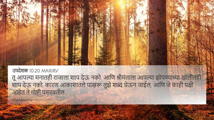 उपदेशक 10:20 MARIRV Bible Verse Image