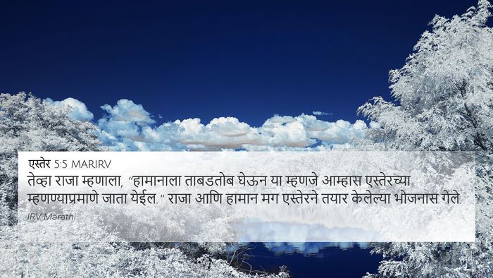 एस्तेर 5:5 MARIRV 4K Wallpaper - तेव्हा राजा - 4K Wallpaper Bible Verse