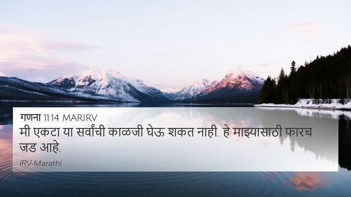 गणना 11:14 MARIRV 4K Wallpaper - मी एकटा या - 4K Wallpaper Bible Verse