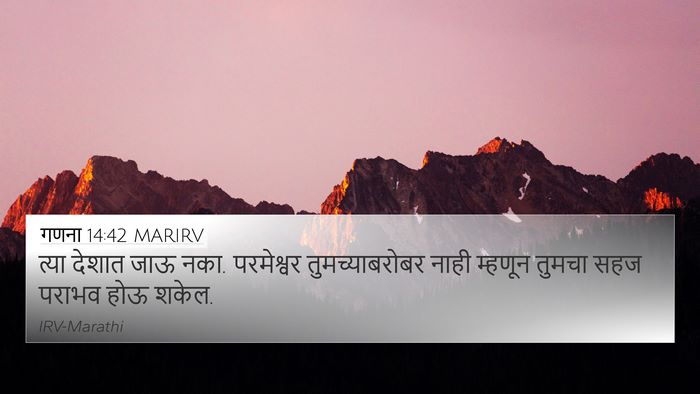 गणना 14:42 MARIRV 4K Wallpaper - त्या देशात जाऊ नका. - 4K Wallpaper Bible Verse