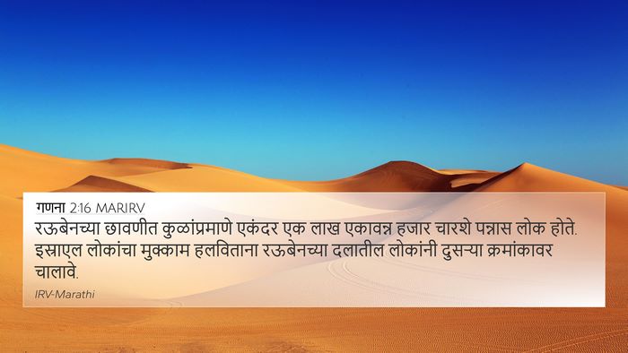गणना 2:16 MARIRV Bible Verse Image