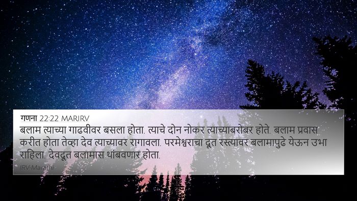 गणना 22:22 MARIRV Bible Verse Image