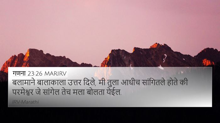 गणना 23:26 MARIRV Bible Verse Image