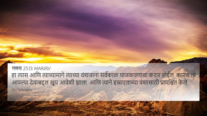 गणना 25:13 MARIRV Bible Verse Image