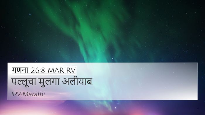 गणना 26:8 MARIRV 4K Wallpaper - पल्लूचा मुलगा - 4K Wallpaper Bible Verse