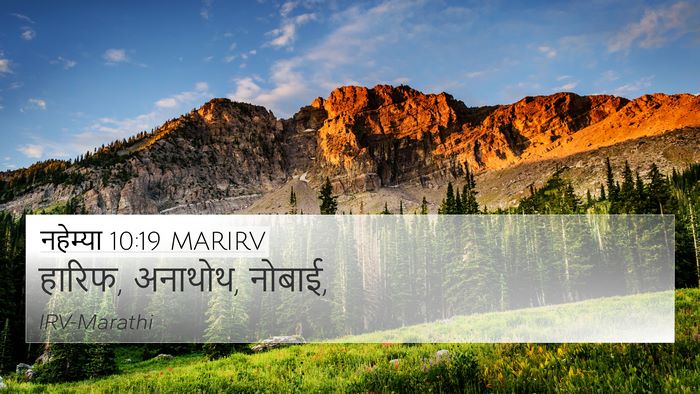 नहेम्या 10:19 MARIRV 4K Wallpaper - हारिफ, अनाथोथ, - 4K Wallpaper Bible Verse