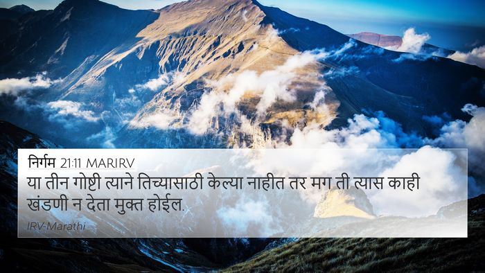 निर्गम 21:11 MARIRV 4K Wallpaper - या तीन गोष्टी - 4K Wallpaper Bible Verse