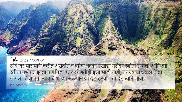निर्गम 21:22 MARIRV Bible Verse Image