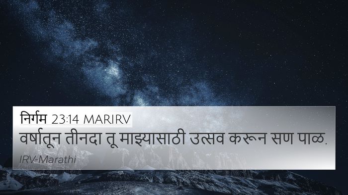 निर्गम 23:14 MARIRV Bible Verse Image