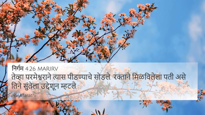 निर्गम 4:26 MARIRV 4K Wallpaper - तेव्हा - 4K Wallpaper Bible Verse