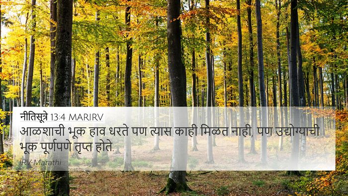 नीतिसूत्रे 13:4 MARIRV Bible Verse Image