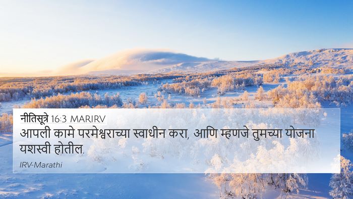 नीतिसूत्रे 16:3 MARIRV Bible Verse Image