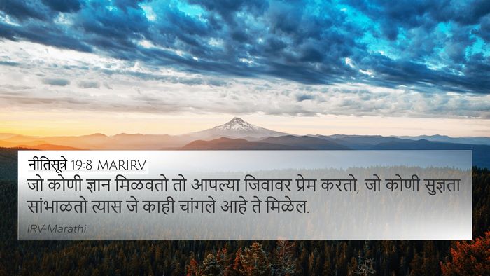 नीतिसूत्रे 19:8 MARIRV 4K Wallpaper - जो कोणी ज्ञान - 4K Wallpaper Bible Verse