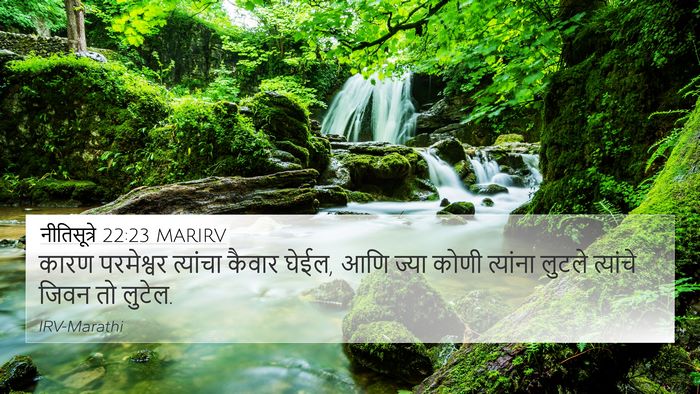 नीतिसूत्रे 22:23 MARIRV Bible Verse Image