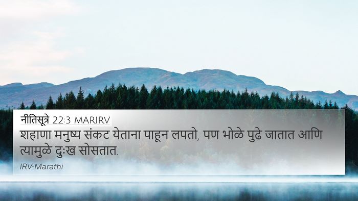 नीतिसूत्रे 22:3 MARIRV Bible Verse Image