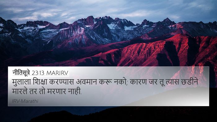 नीतिसूत्रे 23:13 MARIRV Bible Verse Image