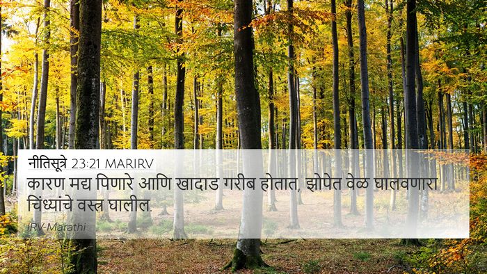 नीतिसूत्रे 23:21 MARIRV Bible Verse Image