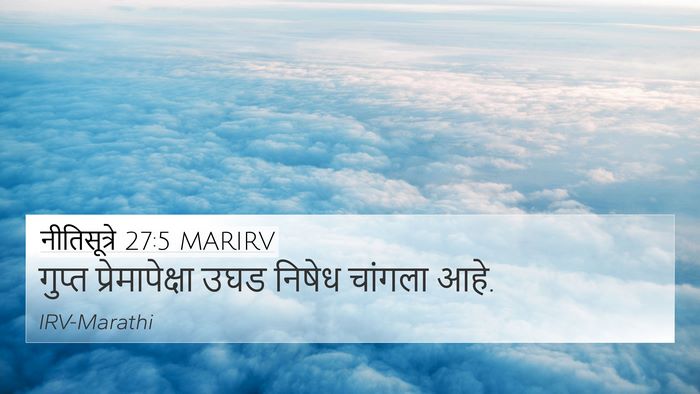 नीतिसूत्रे 27:5 MARIRV Bible Verse Image