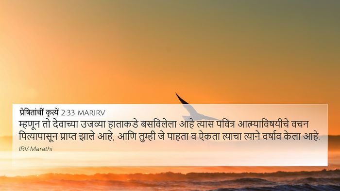 प्रेषितांचीं कृत्यें 2:33 MARIRV Bible Verse Image