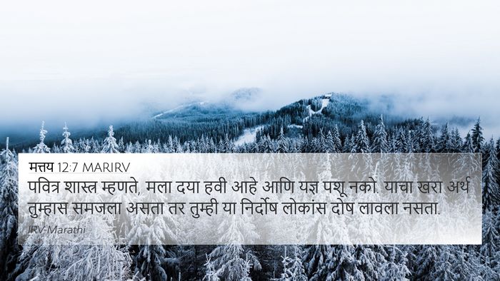 मत्तय 12:7 MARIRV Bible Verse Image