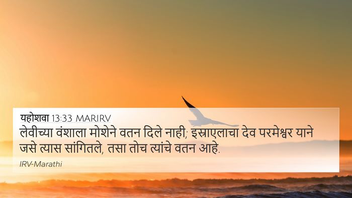 यहोशवा 13:33 MARIRV Bible Verse Image