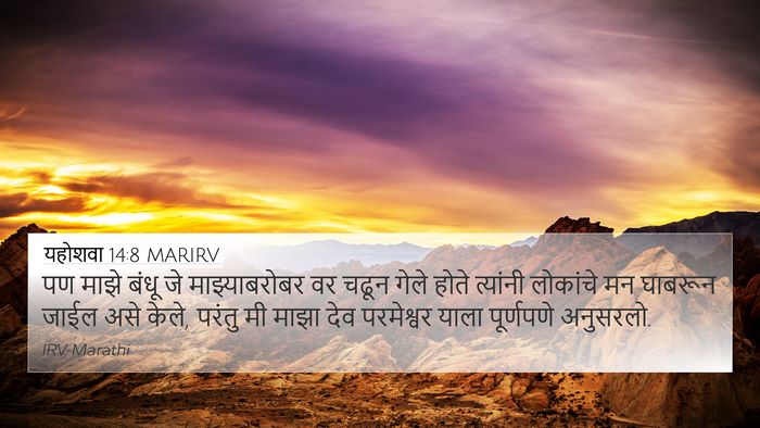 यहोशवा 14:8 MARIRV Bible Verse Image