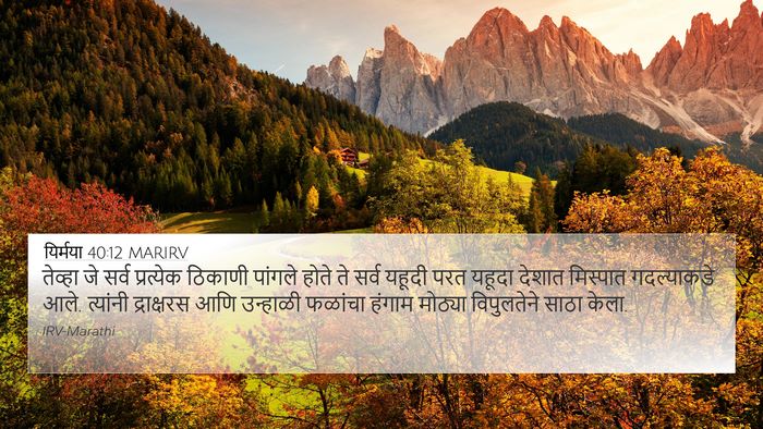 यिर्मया 40:12 MARIRV Bible Verse Image