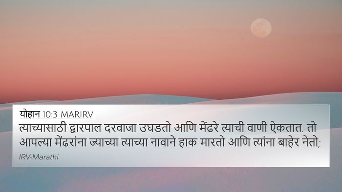 योहान 10:3 MARIRV Bible Verse Image