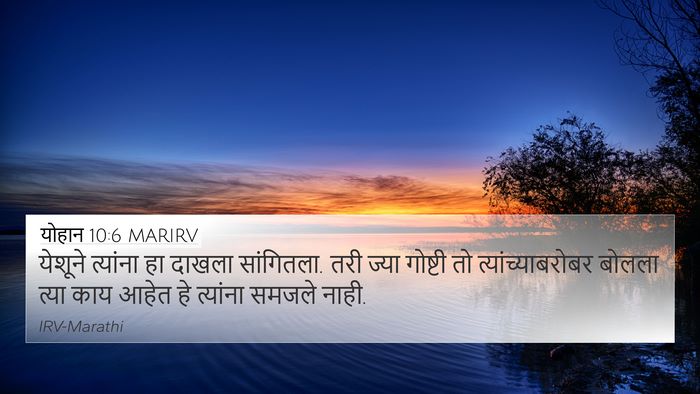 योहान 10:6 MARIRV Bible Verse Image