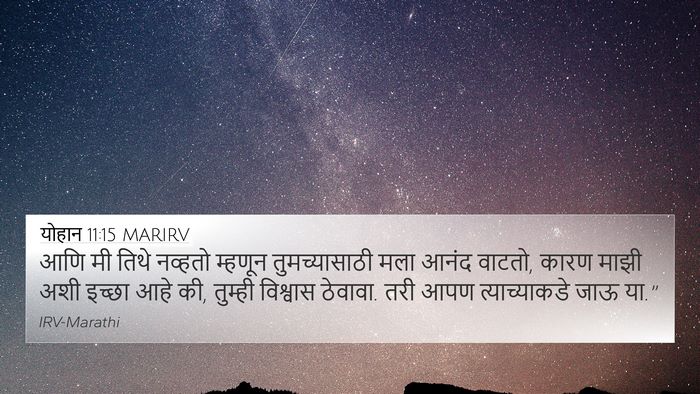 योहान 11:15 MARIRV Bible Verse Image