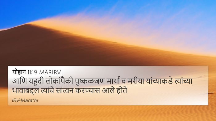 योहान 11:19 MARIRV Bible Verse Image